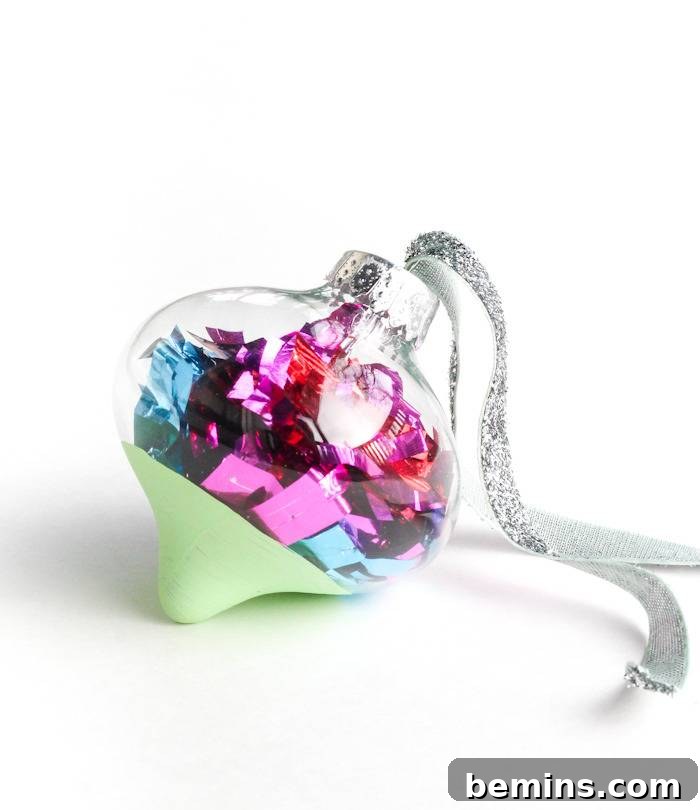 DIY Color Dipped Ornaments 