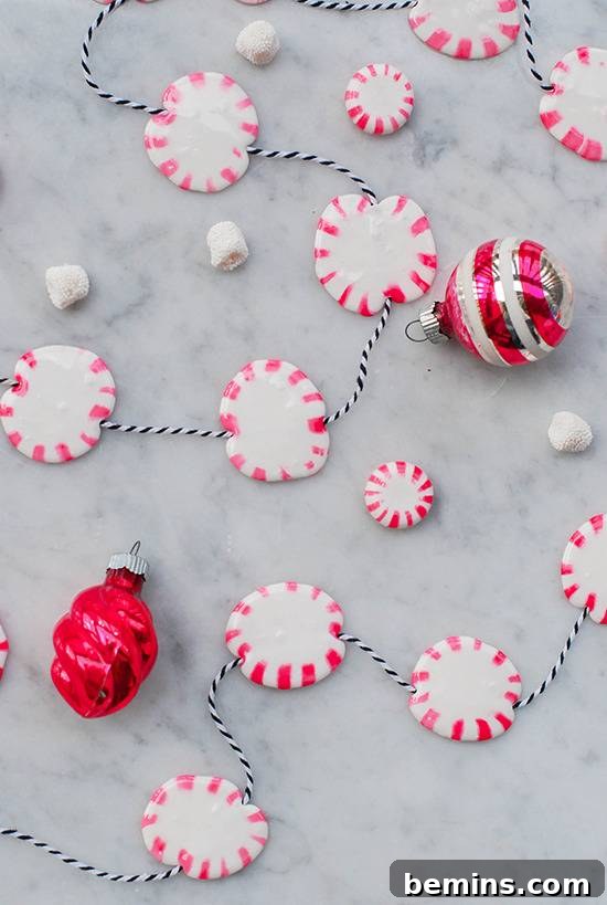 DIY Peppermint Christmas Ornaments