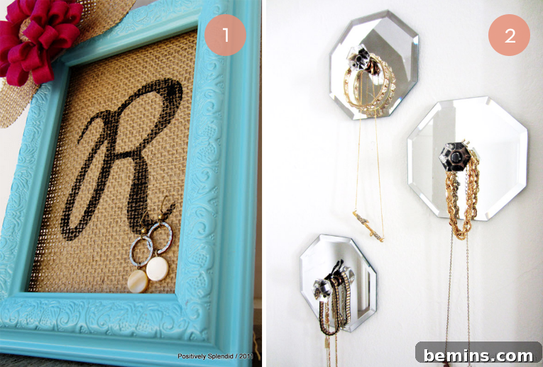 DIY Burlap Earring Holder
