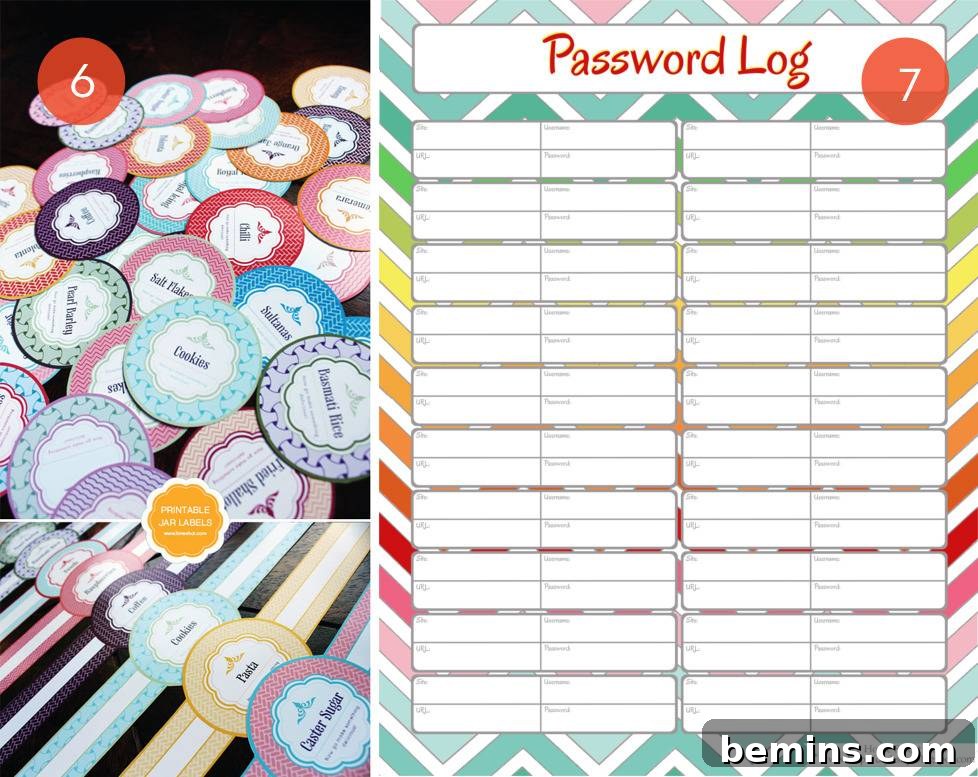 Printable Mason Jar Labels