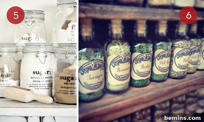 DIY Kitchen Storage: Decal Transfer for Dry Goods