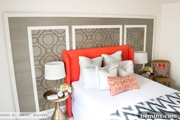 Unique DIY Headboard Designs to Reinvent Your Bedroom 14 A beautiful headboard behind the bed to attract