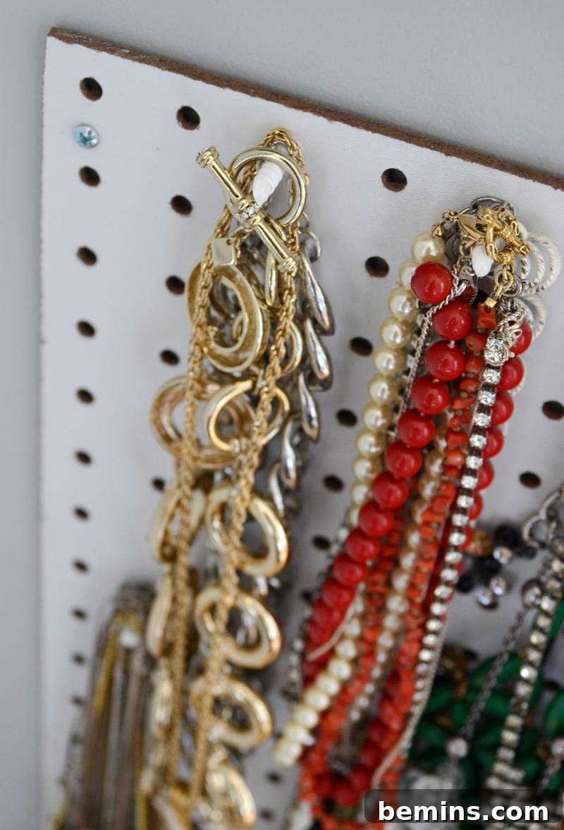 The Finished IKEA Jewelry Storage Hack