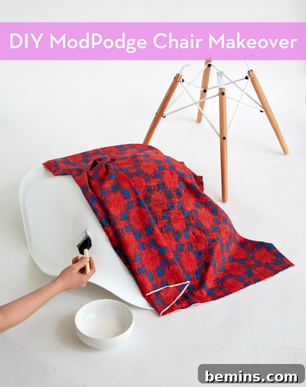 DIY ModPodge Chair Transformation