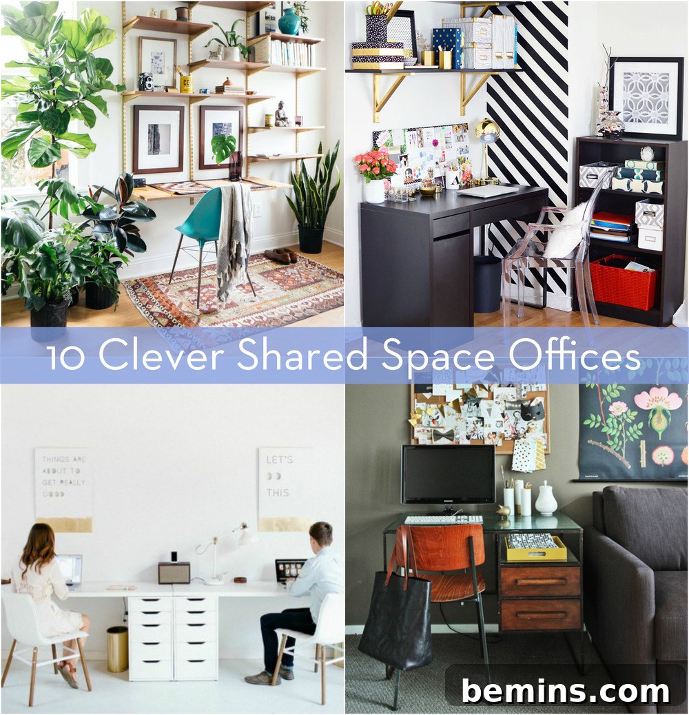 Stylish Shared Home Office Design
