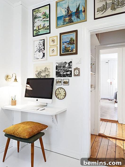 Vintage Shared Office with Art and Natural Light