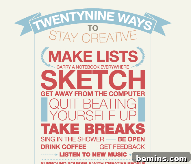 29 Ways to Stay Creative Printable