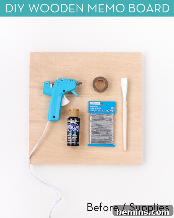 Simple Chic Wood Memo Board 2 DIY Memo Board: An organized desk solution