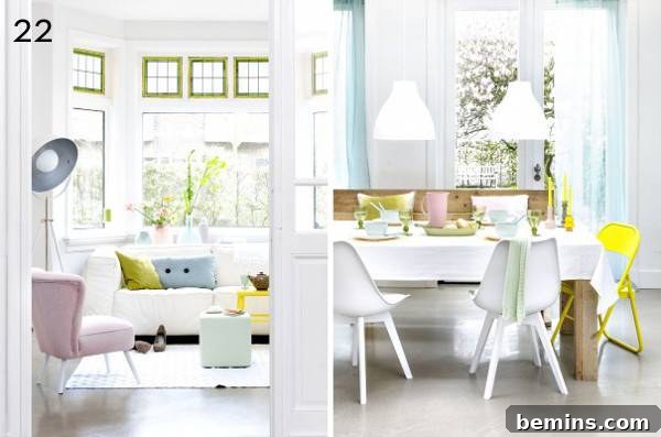 White furniture decor.