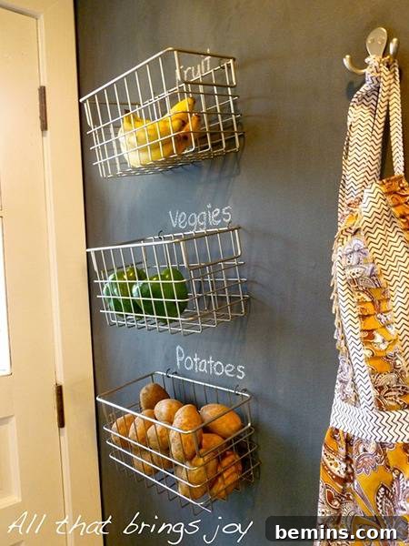 Inspiring Food Presentation Ideas: Storage & Display 4 Hanging Baskets for Produce