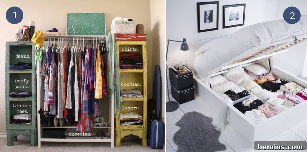 Tension Rod Clothing Rack