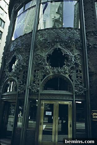 The entrance of what appears to be a very fancy building.