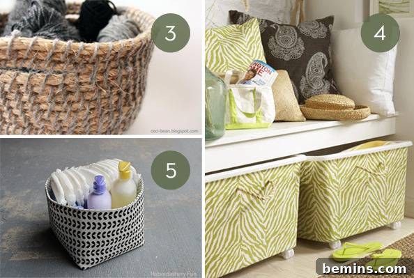 Curated Collection: 10 Inspiring DIY Storage Solutions 4 DIY woven rope basket