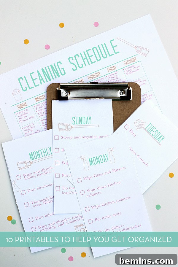 Free Printable Cleaning Schedule