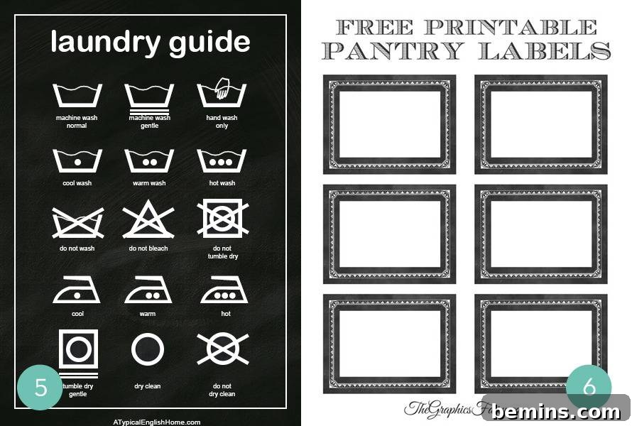 Free Printable Laundry Guide