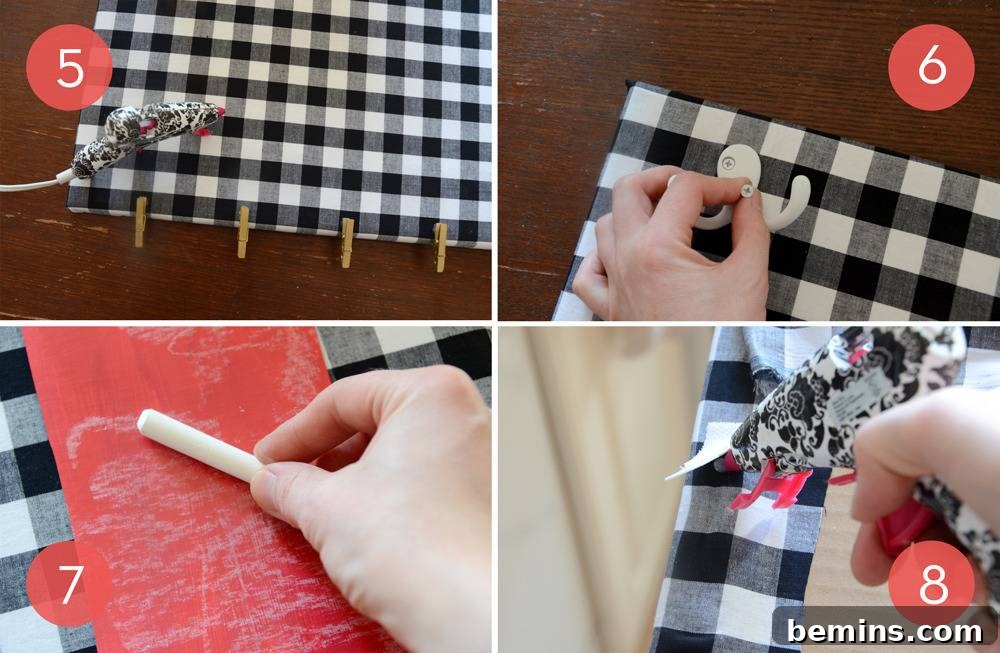 Gluing Fabric to the Bulletin Board: A Key Step in the DIY Process