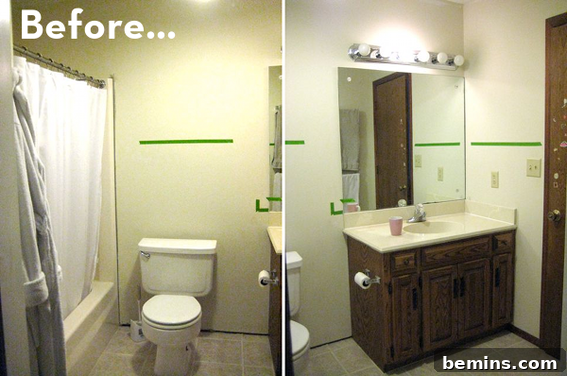 Before: A bland and characterless bathroom in need of a personal touch.