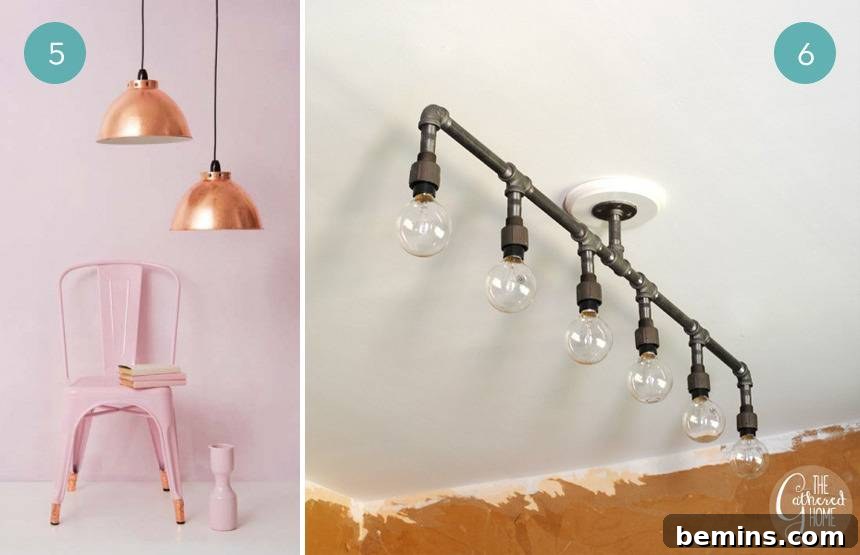 DIY Copper Pendant Lights
