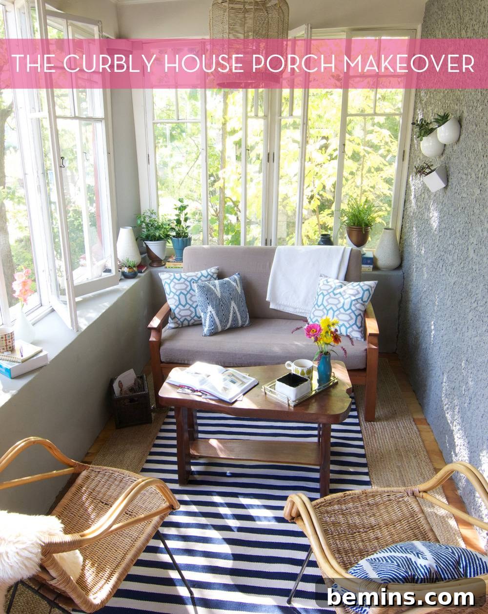 The finished porch