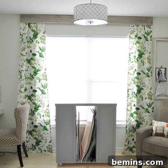 Simple no-sew stapled curtain DIY project