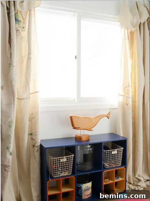 DIY curtains for a kid's room
