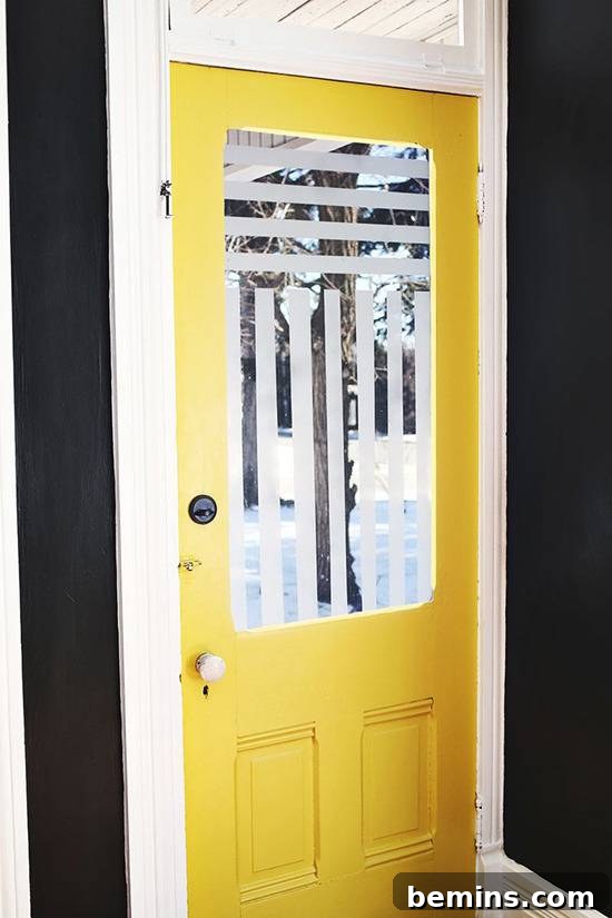 DIY frosted window effect