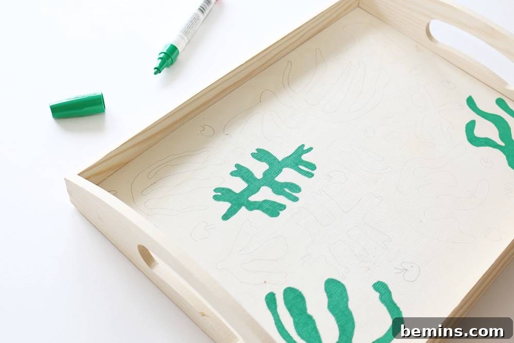 Painting the Design with Sharpie Oil-Based Paint Pens