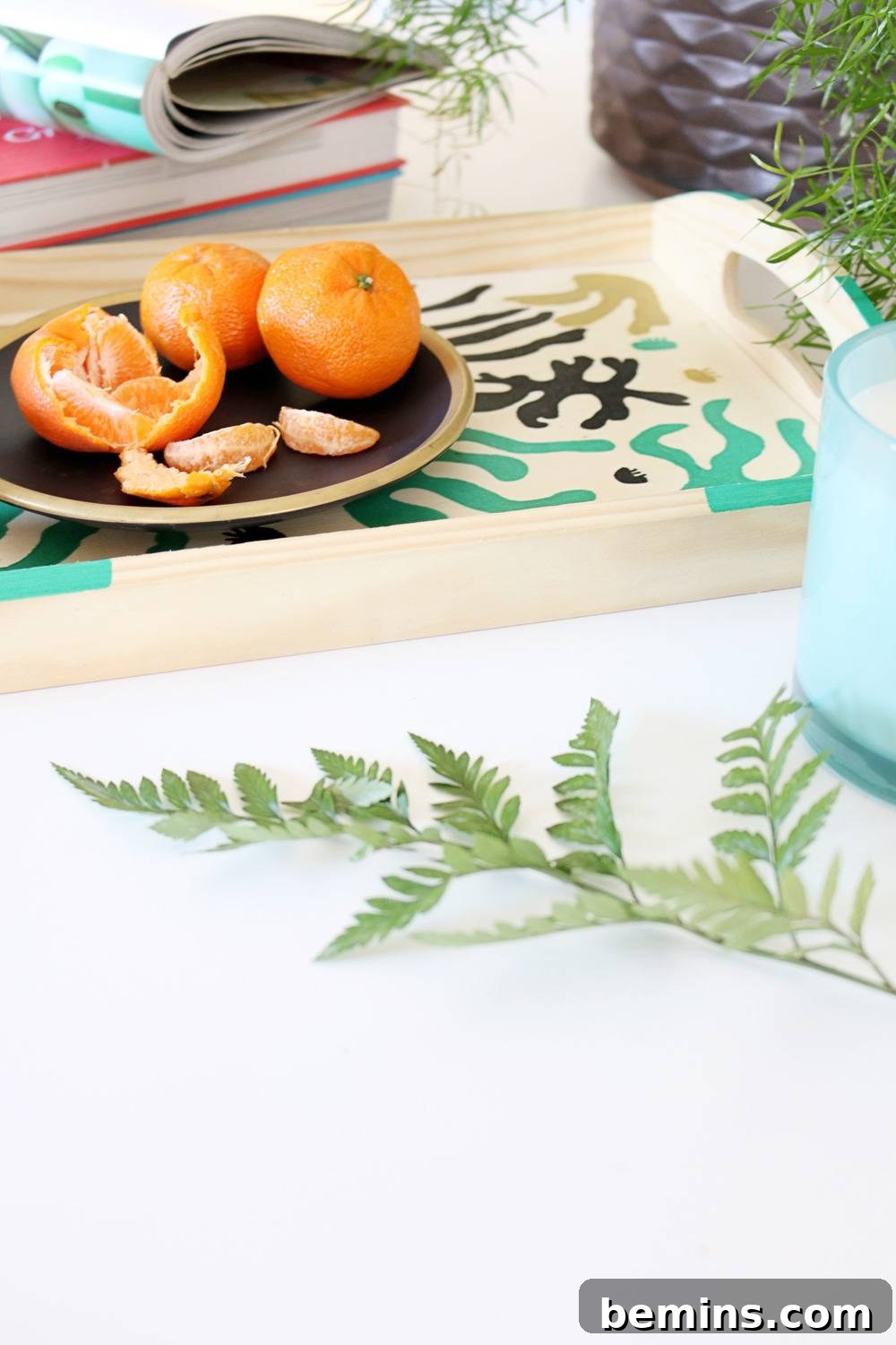 The Finished Matisse-Inspired Painted Tray