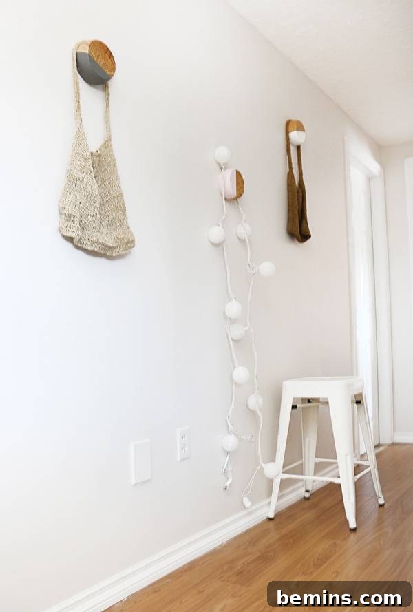 Decorating the wall with diy hangers