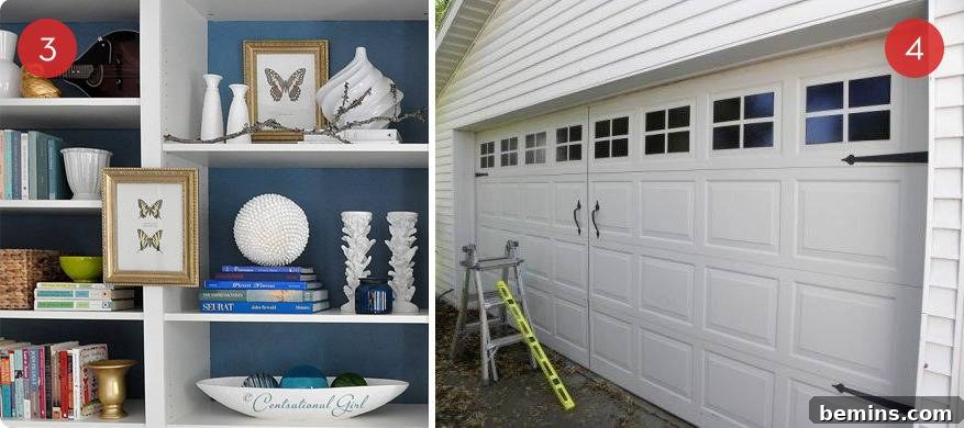 Paint Power: 10 Easy Home Upgrades 4 Painted Bookcase Backing - Interior Design Tip