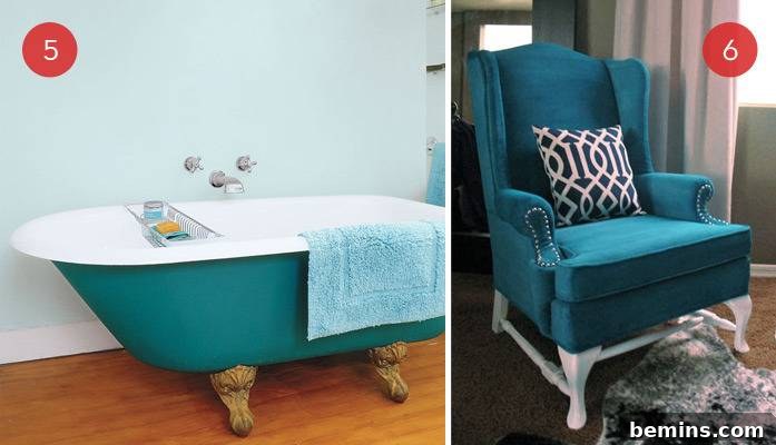 Paint Power: 10 Easy Home Upgrades 5 Painted Claw Foot Tub - Bathroom Renovation