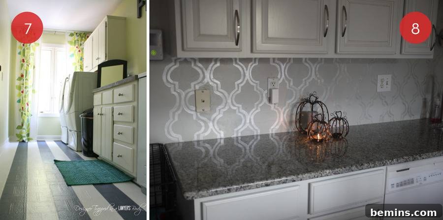 Paint Power: 10 Easy Home Upgrades 6 Painted Vinyl Floors - Budget Home Improvement