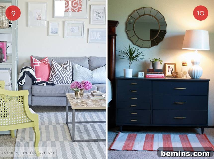 Paint Power: 10 Easy Home Upgrades 7 Painted Rug - DIY Home Decor