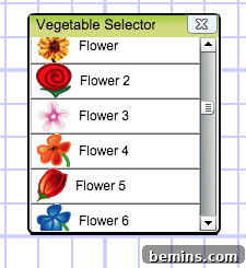 Flower charts in Plan Garden.