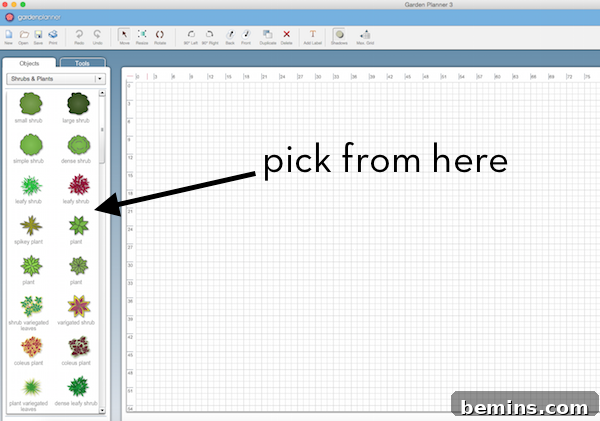 Instructions to pick an item from an icon menu.