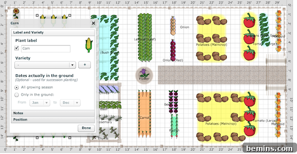 Plants and ideas in Mother Earth News Garden Planner.