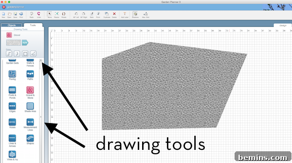 Drawing tools in Small Blue Printer.