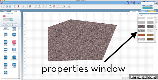 Properties window in Small Blue Printer.