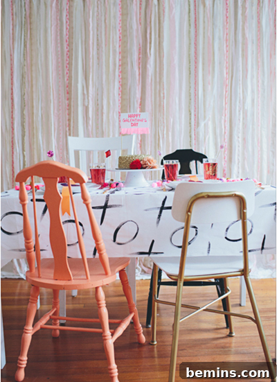 14 DIY Table Decor Projects to Elevate Your Dining Experience 14 XOXO Tablecloth