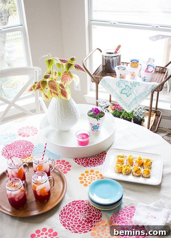 14 DIY Table Decor Projects to Elevate Your Dining Experience 3 Painter's Drop Cloth Tablecloth