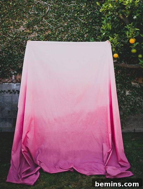 14 DIY Table Decor Projects to Elevate Your Dining Experience 4 Dip-Dyed Ombre Tablecloth