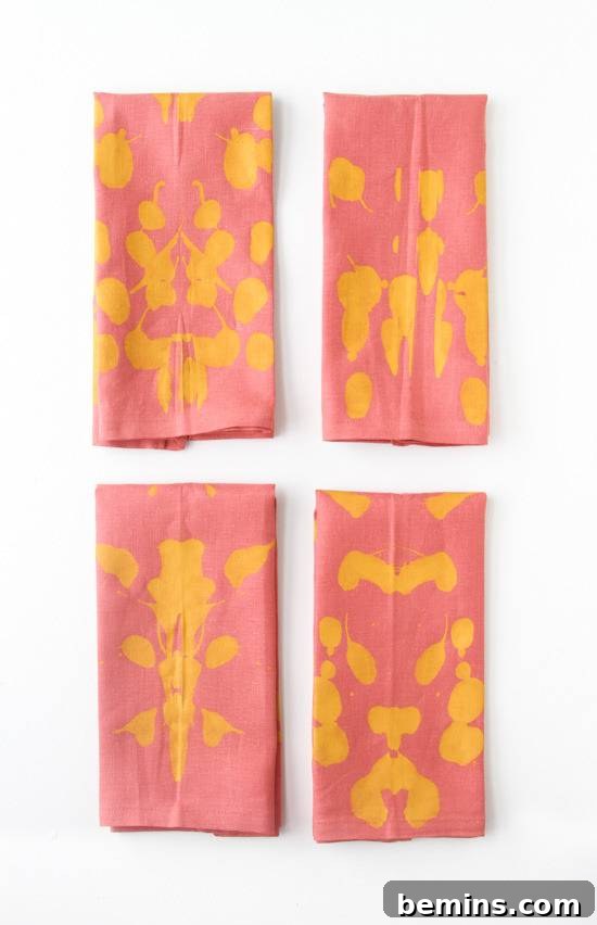 14 DIY Table Decor Projects to Elevate Your Dining Experience 9 Inkblot Napkins