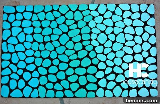 Vibrant DIY Doormats: Welcome Summer with Color 12 DIY Ombre Doormat - Modern and Elegant Entryway Design