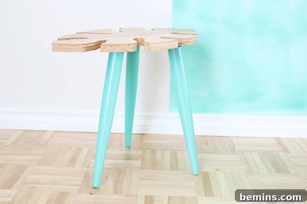 Tropical Leaf Side Table DIY Project 11 Finished Tropical Leaf Side Table