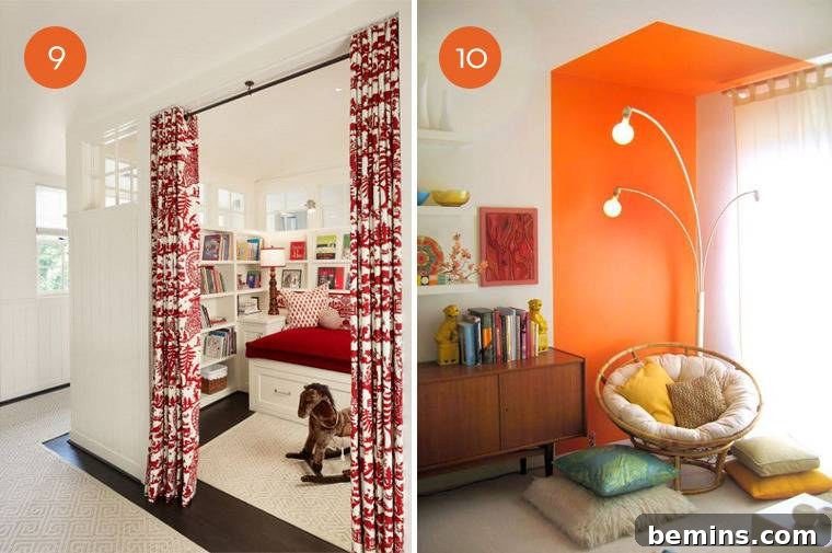 Kids' Reading Nook with Cushioned Seat and Pillows