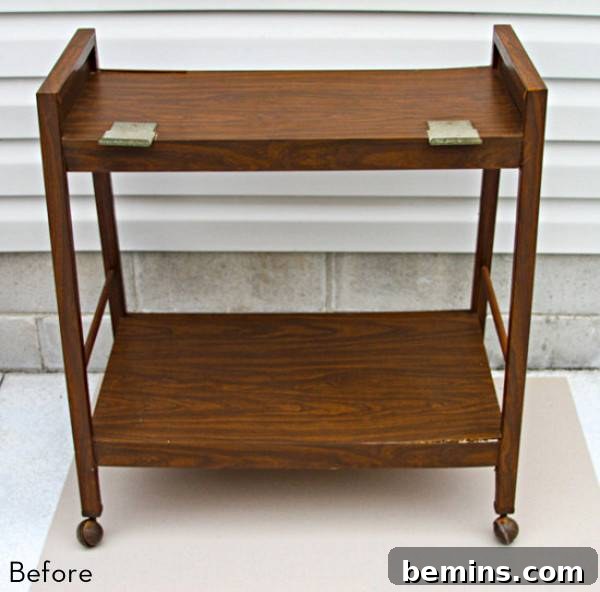 Top Painted Furniture Transformations: Editors' Picks 21 Ugly TV stand before ombre bar cart conversion
