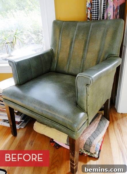 Top Painted Furniture Transformations: Editors' Picks 25 Chair before painted upholstery makeover