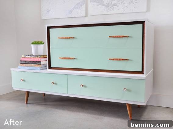 Top Painted Furniture Transformations: Editors' Picks 10 MCM Dresser after makeover