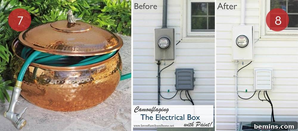 Boost Your Home's Curb Appeal: 10 Simple Steps 6 Hose hidden in a decorative container