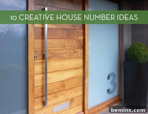 Unique House Number Design Idea